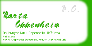 marta oppenheim business card